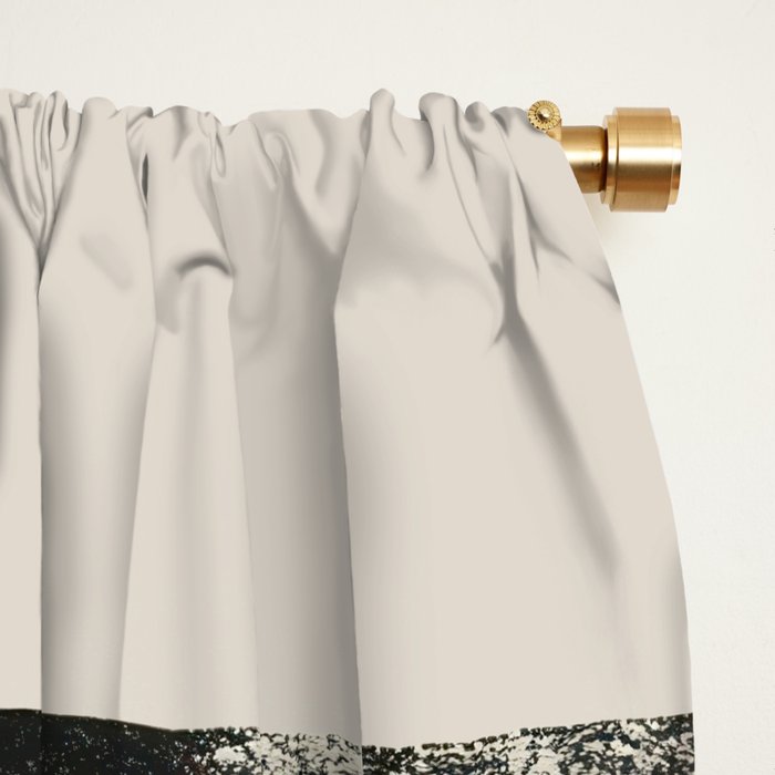 Modern Organic  Black And Red Forms Window Curtain Gallery Image 2