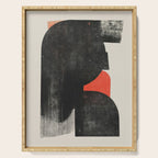 Modern Organic  Black And Red Forms Serving Tray Gallery Image 1