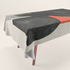 Modern Organic  Black And Red Forms Tablecloth Gallery Image 1
