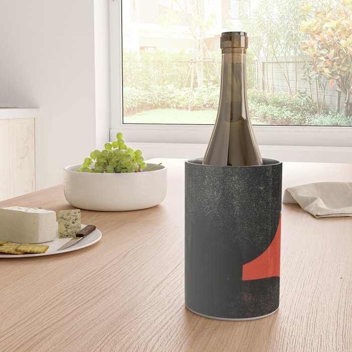 Modern Organic  Black And Red Forms Wine Chiller Gallery Image 4