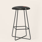Modern Organic  Black And Red Forms Stool Gallery Image 1