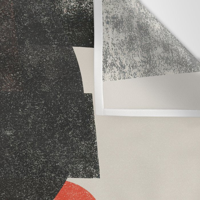Modern Organic  Black And Red Forms Wall Tapestry Gallery Image 3