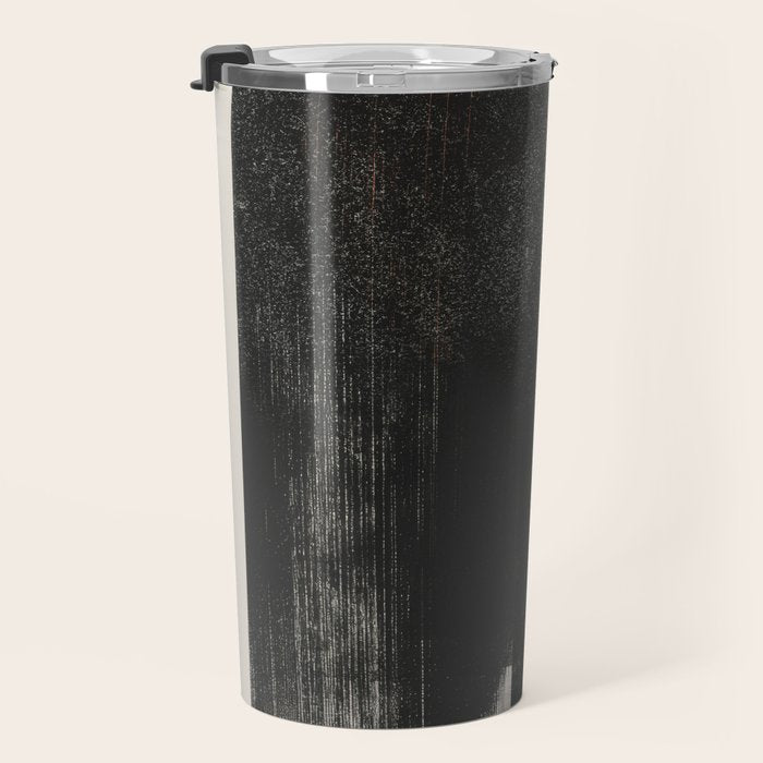 Modern Organic  Black And Red Forms Travel Mug Gallery Image 3