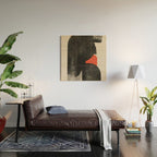 Modern Organic  Black And Red Forms Wood Wall Art Gallery Image 2