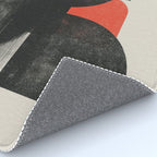 Modern Organic  Black And Red Forms Rug Gallery Image 4