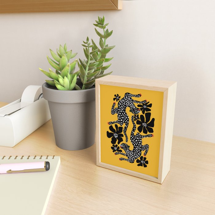Bold cheetah dance Mini Art Print Gallery Image 2