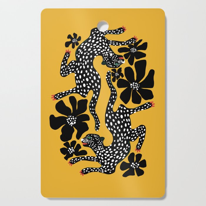 Bold cheetah dance Cutting Board Gallery Image 1