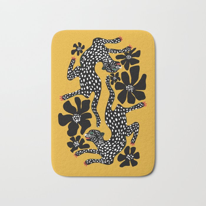 Bold cheetah dance Bath Mat Gallery Image 1