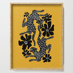 Bold cheetah dance Serving Tray Gallery Image 1