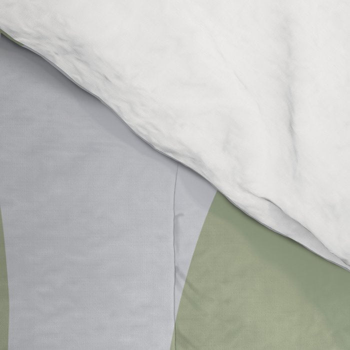 Sage and Silver Liquid Swirl Abstract Comforter Gallery Image 4