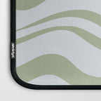 Sage and Silver Liquid Swirl Abstract Laptop Sleeve Gallery Image 3