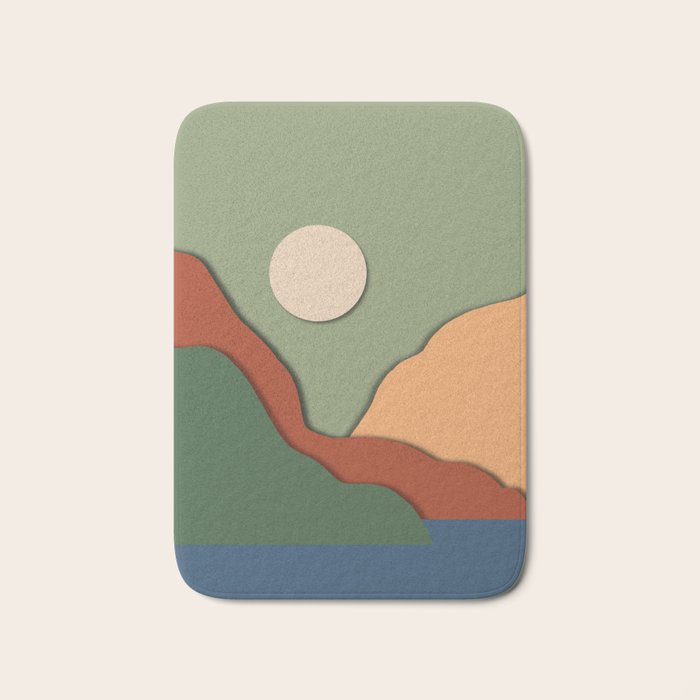 Minimal lake side view  Bath Mat Gallery Image 1