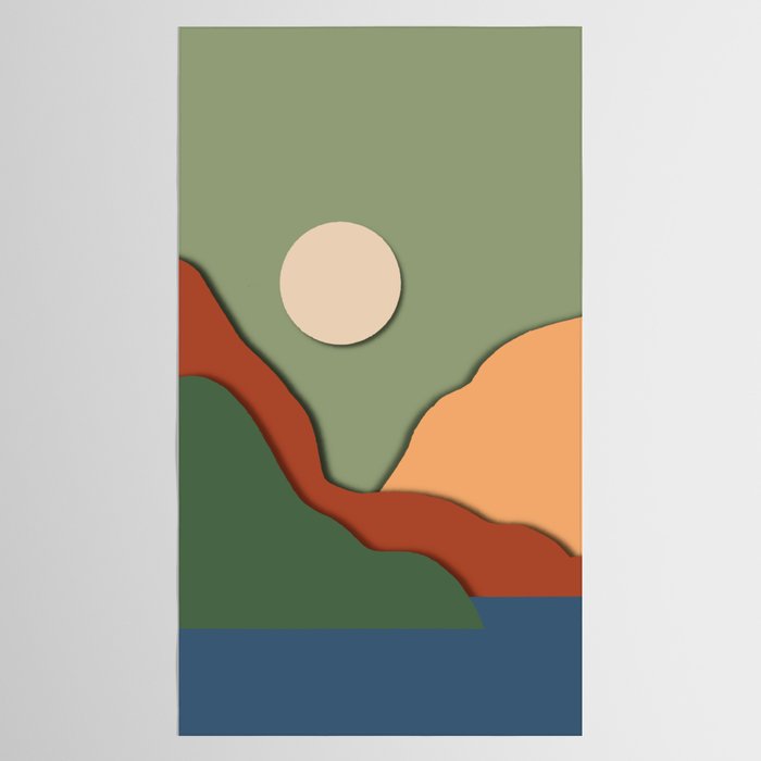 Minimal lake side view  Tablecloth Gallery Image 2