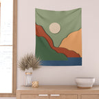 Minimal lake side view  Wall Tapestry Gallery Image 2