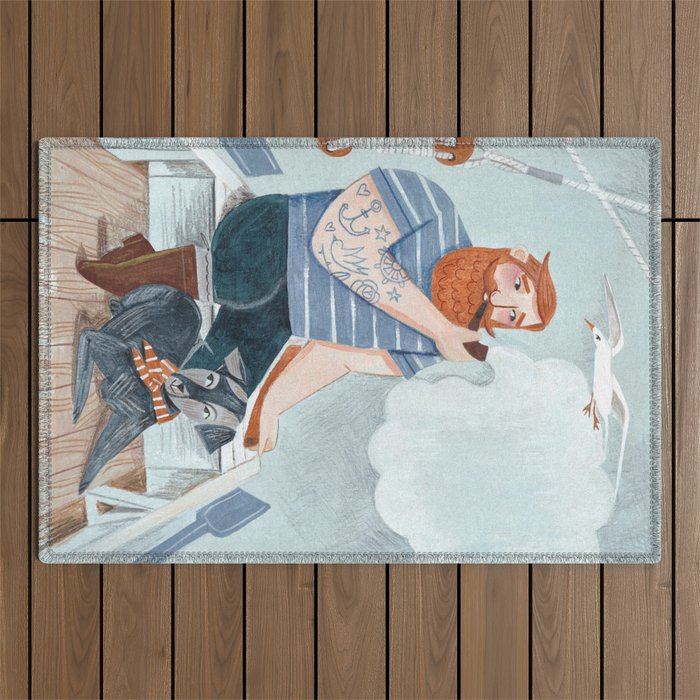Skipper and Dog Outdoor Rug Gallery Image 1