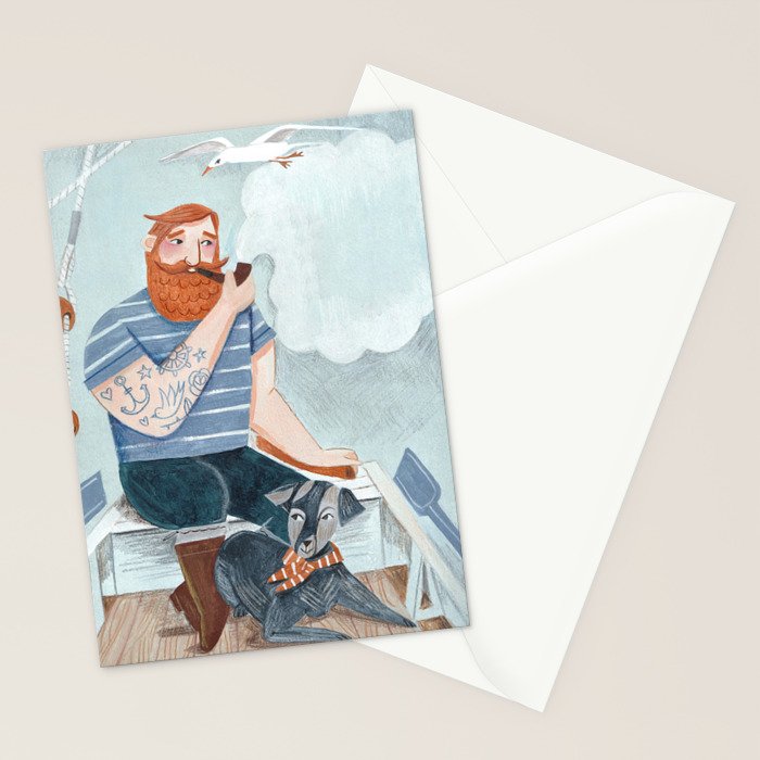 Skipper and Dog Stationery Card Gallery Image 2
