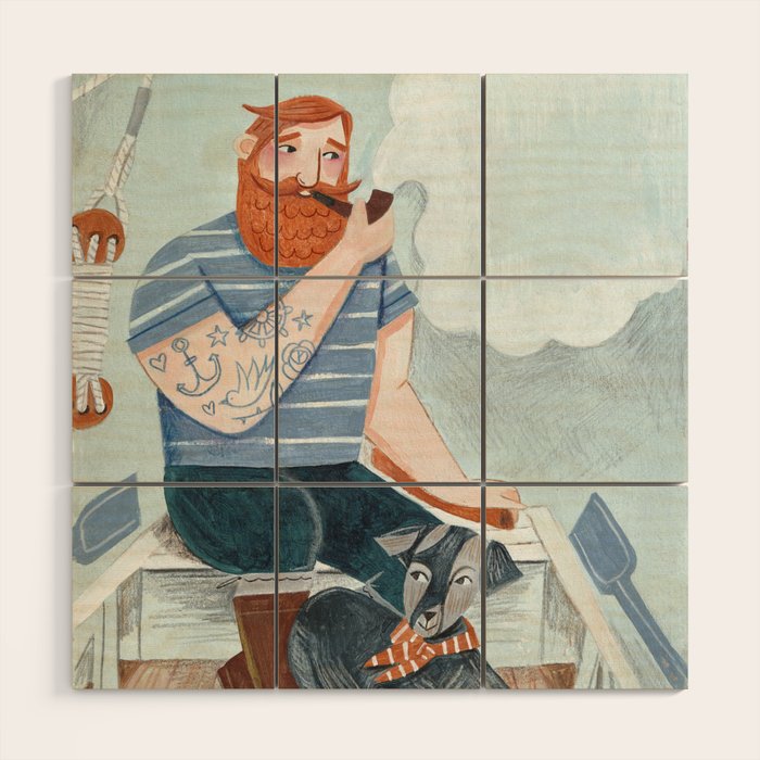 Skipper and Dog Wood Wall Art Gallery Image 1