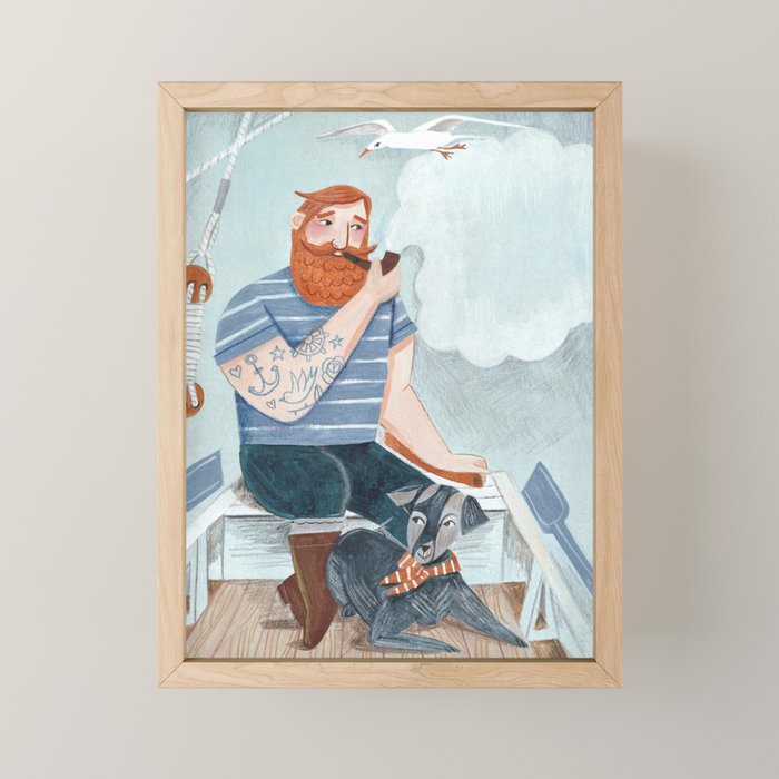 Skipper and Dog Mini Art Print Gallery Image 1