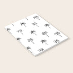 Black and white tropical palm tree pattern Notebook Gallery Image 2