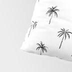Black and white tropical palm tree pattern Pillow Sham Gallery Image 4
