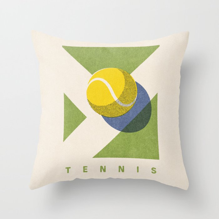 BALLS - Tennis - Grass Court - Summer Games Throw Pillow Gallery Image 6