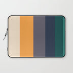Mid Century Modern Minimalist Color Block Pattern Yellow Grey Green Laptop Sleeve Gallery Image 1