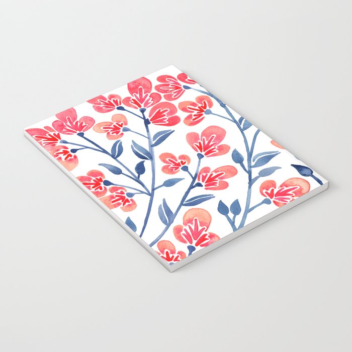 Cherry Blossoms - Melon & Navy Palette Notebook Gallery Image 3