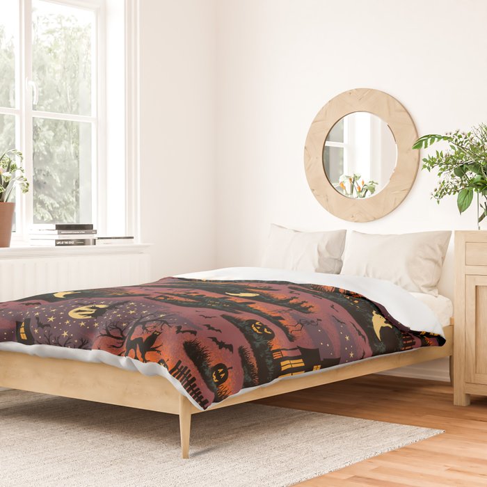 Halloween Night - Bonfire Glow Duvet Cover Gallery Image 2
