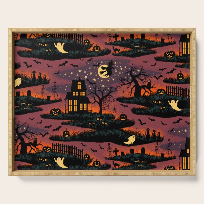 Halloween Night - Bonfire Glow Serving Tray Gallery Image 1