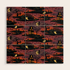 Halloween Night - Bonfire Glow Wood Wall Art Gallery Image 1