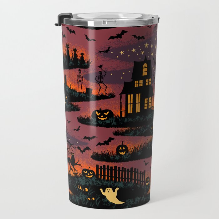 Halloween Night - Bonfire Glow Travel Mug Gallery Image 3