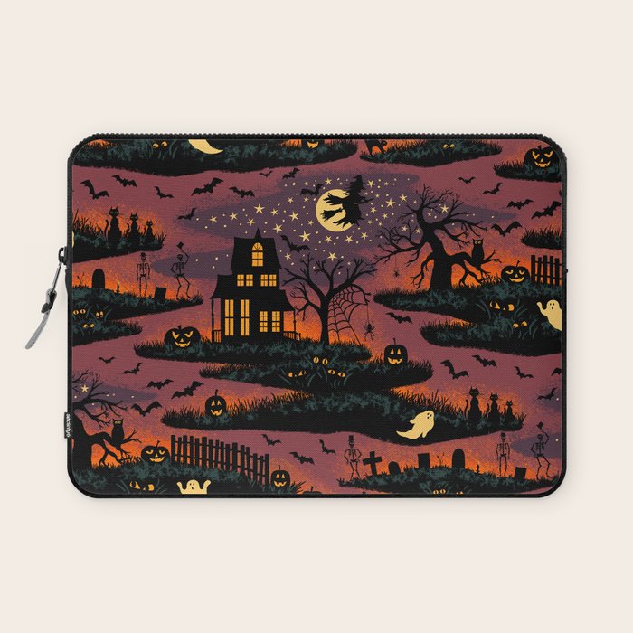 Halloween Night - Bonfire Glow Laptop Sleeve Gallery Image 1