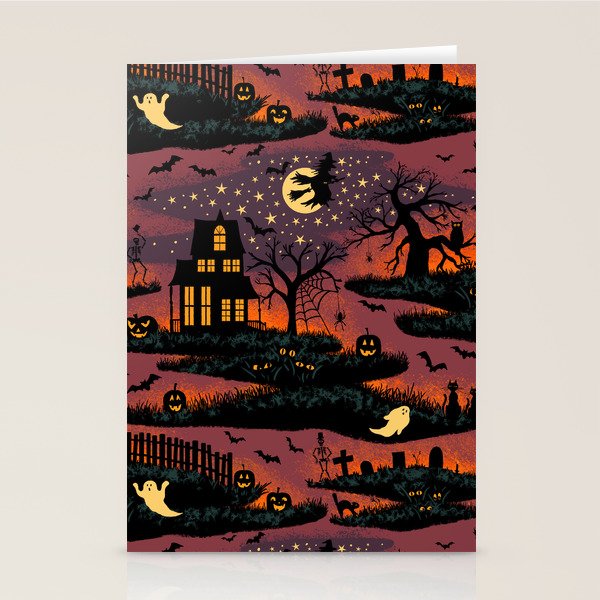 Halloween Night - Bonfire Glow Stationery Card Gallery Image 2