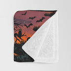 Halloween Night - Bonfire Glow Throw Blanket Gallery Image 3