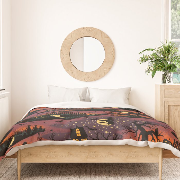 Halloween Night - Bonfire Glow Duvet Cover Gallery Image 3