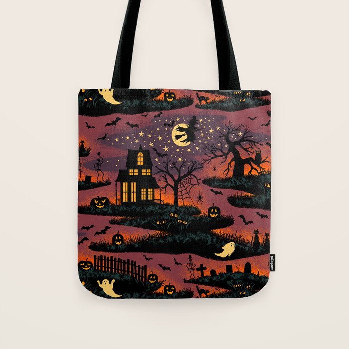 Halloween Night - Bonfire Glow Tote Bag Gallery Image 1
