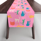 Rainbow Cats in Pencil  Table Runner Gallery Image 1