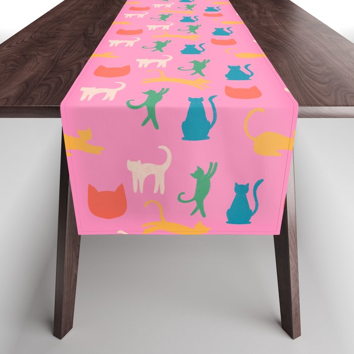 Rainbow Cats in Pencil  Table Runner Gallery Image 1