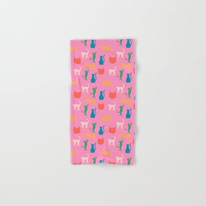 Rainbow Cats in Pencil  Bath Towel Gallery Image 1