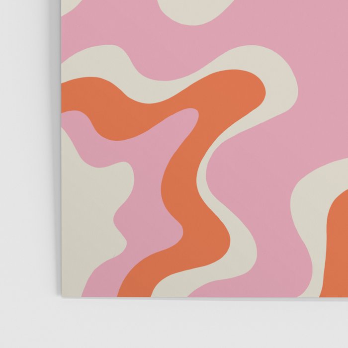 Pink and orange retro style liquid swirls Poster Gallery Image 3