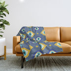 Mystic Evil Eyes Pattern Throw Blanket Gallery Image 1
