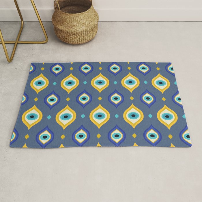 Mystic Evil Eyes Pattern Rug Gallery Image 1