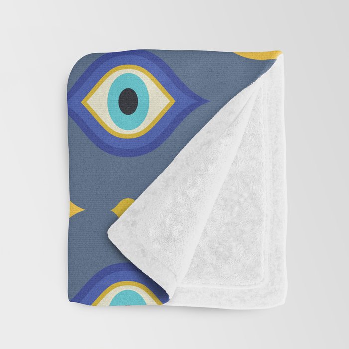 Mystic Evil Eyes Pattern Throw Blanket Gallery Image 3