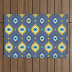 Mystic Evil Eyes Pattern Outdoor Rug Gallery Image 1
