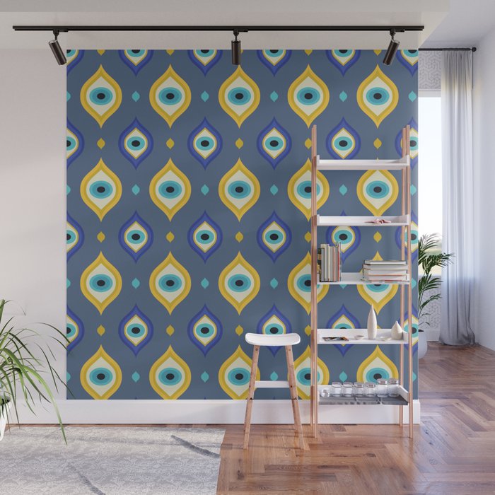 Mystic Evil Eyes Pattern Wall Mural Gallery Image 1