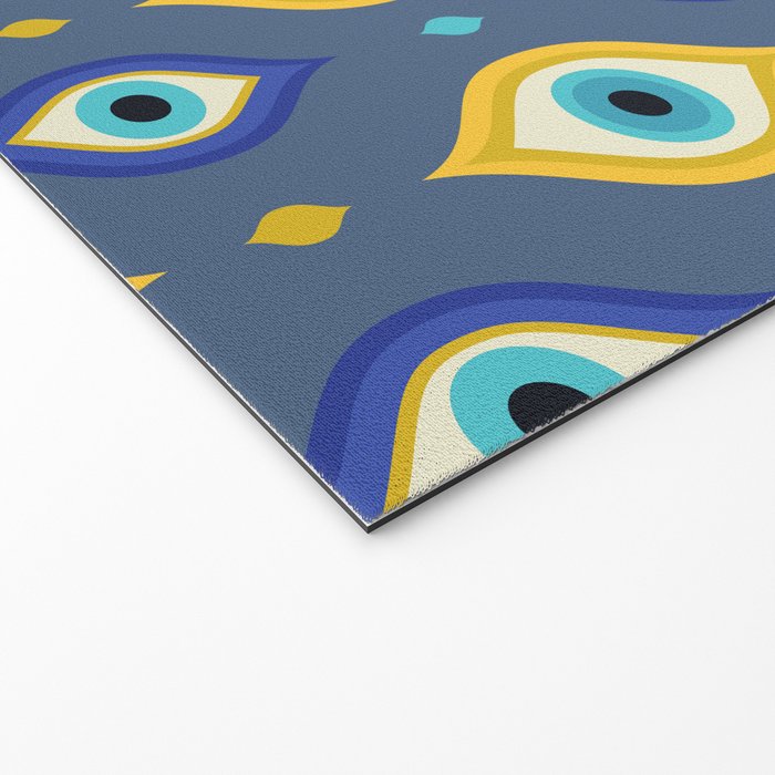 Mystic Evil Eyes Pattern Welcome Mat Gallery Image 2