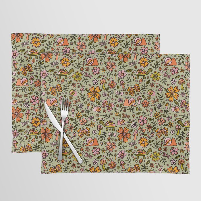 Spring Snail Print Placemat Gallery Image 1