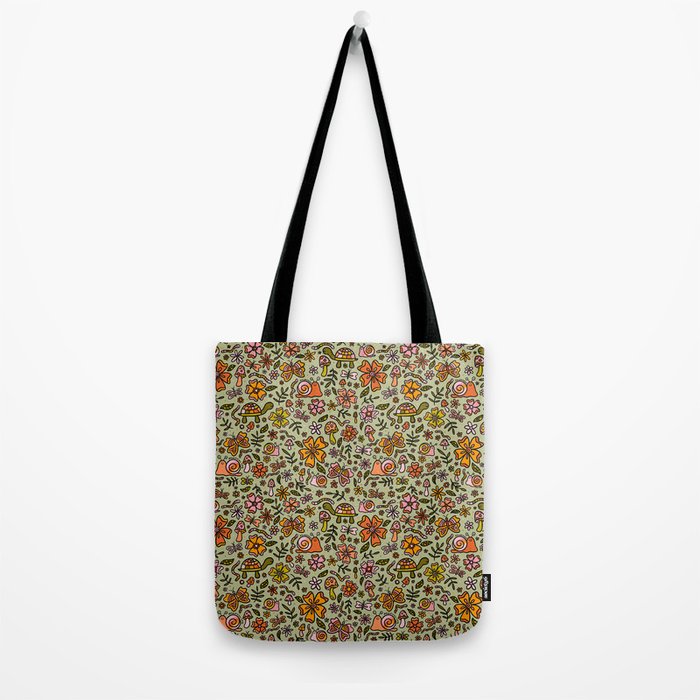 Spring Snail Print Tote Bag Gallery Image 2