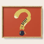 Question Mark (Curiosity Kills The Cat) Serving Tray Gallery Image 1