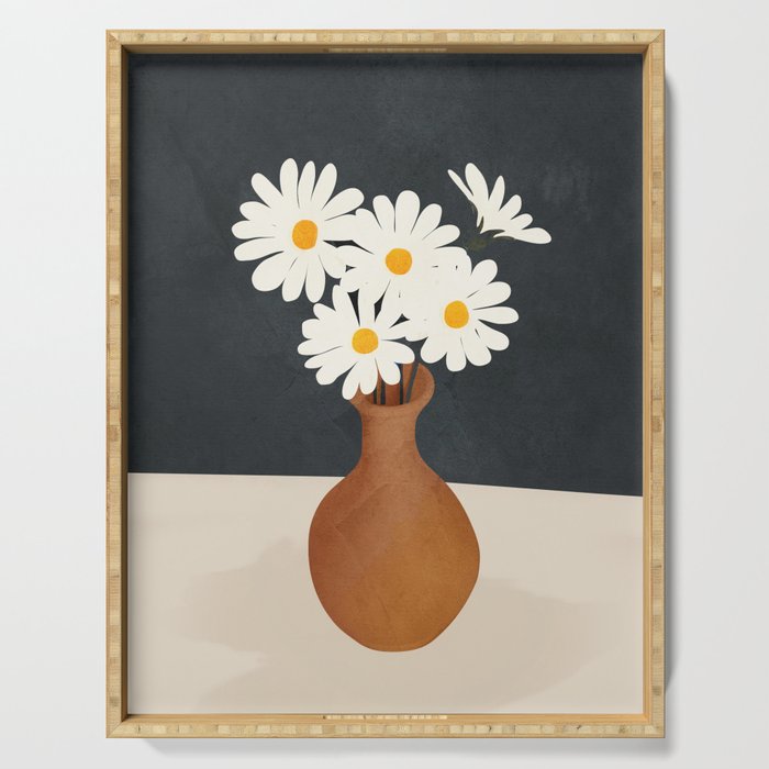 Flowers in a Vase 02 Serving Tray Gallery Image 1